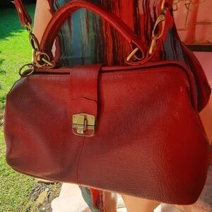 AMERI LEATHER DOCTOR’S HANDBAG SATCHEL CROSSBODY BAG